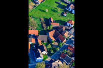 Kleinsteinbacher Straße in the district Stupferich in Karlsruhe in the state Baden-Wuerttemberg, Germany out of the air