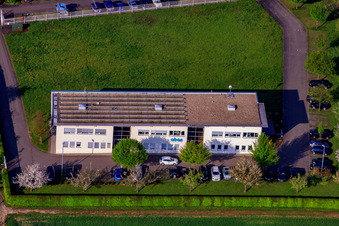 Oblique view of ABAS Project Management GmbH, LEITWERK AG in the district Stupferich in Karlsruhe in the state Baden-Wuerttemberg, Germany