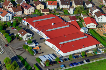 Schneider Stairs GmbH, ICON GmbH Exhibition Construction in the district Stupferich in Karlsruhe in the state Baden-Wuerttemberg, Germany out of the air