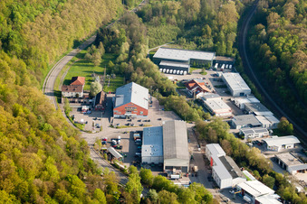 Industrial area Hammerwerkstr in the district Kleinsteinbach in Pfinztal in the state Baden-Wuerttemberg, Germany