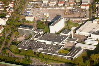 Aerial view of Individual Solutions in Ettlingen in the state Baden-Wuerttemberg, Germany