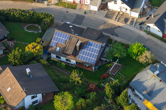 Oblique view of Schauinslandstraße in the district Völkersbach in Malsch in the state Baden-Wuerttemberg, Germany