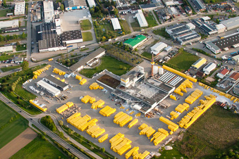 Aerial view of Ytong factory in Malsch in the state Baden-Wuerttemberg, Germany