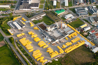 Oblique view of Ytong factory in Malsch in the state Baden-Wuerttemberg, Germany
