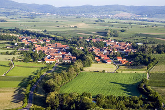 Village from the east in Dierbach in the state Rhineland-Palatinate, Germany