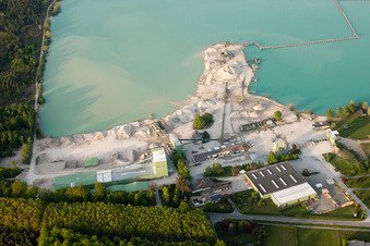 Glaze gravel works in the district Neumalsch in Malsch in the state Baden-Wuerttemberg, Germany