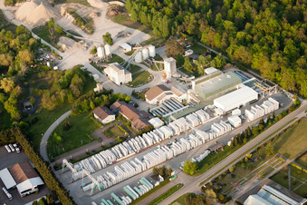 H+H Kalksandstein GmbH in Durmersheim in the state Baden-Wuerttemberg, Germany from above