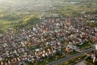 Upper Bahnhofstr in Durmersheim in the state Baden-Wuerttemberg, Germany