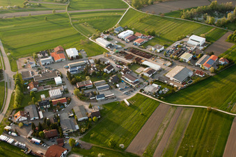 Zeppelinstr industrial area in Au am Rhein in the state Baden-Wuerttemberg, Germany