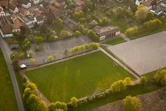 Football pitches in the district Büchelberg in Wörth am Rhein in the state Rhineland-Palatinate, Germany