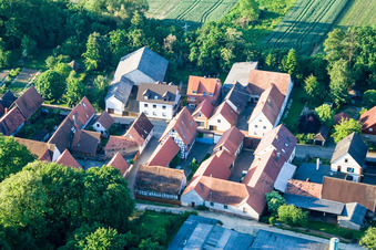 Aerial view of Nagel Winery in Vollmersweiler in the state Rhineland-Palatinate, Germany