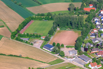 Sports fields of FC 1924 Insheim eV in Insheim in the state Rhineland-Palatinate, Germany