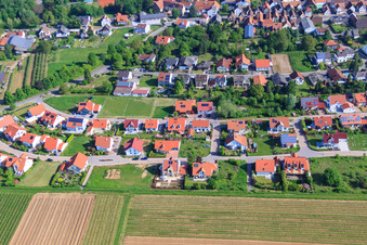 Aerial view of New development area Im Erbsenfeld in the district Mörzheim in Landau in der Pfalz in the state Rhineland-Palatinate, Germany