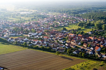 Aerial photograpy of From the northwest in the district Schaidt in Wörth am Rhein in the state Rhineland-Palatinate, Germany