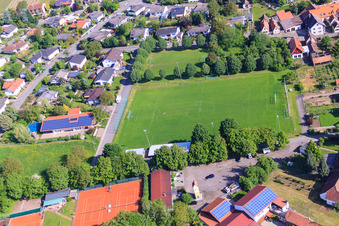 Tennis court and football field Mörzheim in the district Mörzheim in Landau in der Pfalz in the state Rhineland-Palatinate, Germany