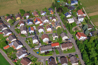 Aerial view of At the large garden in the district Mörzheim in Landau in der Pfalz in the state Rhineland-Palatinate, Germany