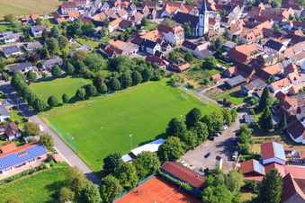 Football field Mörzheim in the district Mörzheim in Landau in der Pfalz in the state Rhineland-Palatinate, Germany