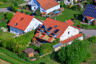 In the sentence in the district Mörzheim in Landau in der Pfalz in the state Rhineland-Palatinate, Germany seen from above