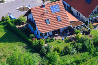 Drone recording of In the sentence in the district Mörzheim in Landau in der Pfalz in the state Rhineland-Palatinate, Germany