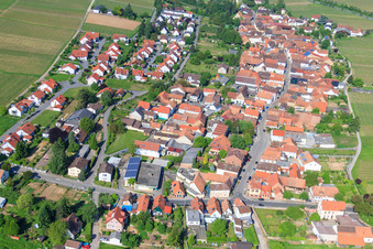 Village view from the east in the district Wollmesheim in Landau in der Pfalz in the state Rhineland-Palatinate, Germany