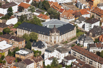 Marienring with Regional Court Landau in der Pfalz and Public Prosecutor's Office Landau in der Pfalz in Landau in der Pfalz in the state Rhineland-Palatinate, Germany