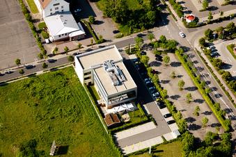 District Queichheim in Landau in der Pfalz in the state Rhineland-Palatinate, Germany from above