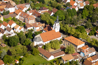 District Queichheim in Landau in der Pfalz in the state Rhineland-Palatinate, Germany viewn from the air