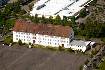 District Queichheim in Landau in der Pfalz in the state Rhineland-Palatinate, Germany from a drone