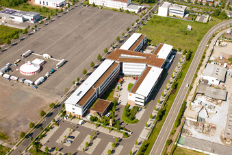 District Queichheim in Landau in der Pfalz in the state Rhineland-Palatinate, Germany seen from a drone