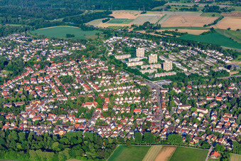 From the northwest in the district Rüppurr in Karlsruhe in the state Baden-Wuerttemberg, Germany