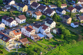 Aerial photograpy of Gerbera Street in the district Stupferich in Karlsruhe in the state Baden-Wuerttemberg, Germany