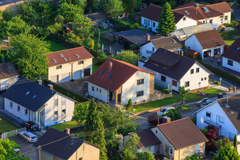 District Stupferich in Karlsruhe in the state Baden-Wuerttemberg, Germany out of the air