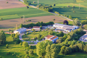Industrial estate Windelbachstr in the district Stupferich in Karlsruhe in the state Baden-Wuerttemberg, Germany