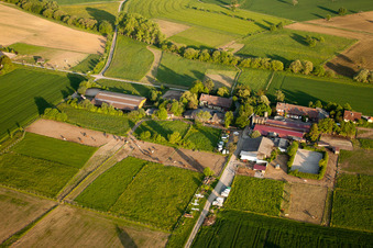 Aerial photograpy of In the stony in the district Langensteinbach in Karlsbad in the state Baden-Wuerttemberg, Germany