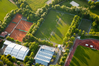 Oblique view of Reichenbach, Tennis Club Waldbronn e. V in the district Busenbach in Waldbronn in the state Baden-Wuerttemberg, Germany