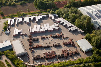 Aerial photograpy of Technical facilities in the industrial area WIENERBERGER MALSCH in the district Rot in Malsch in the state Baden-Wurttemberg