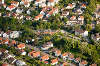 Aerial view of Christ Community in Wiesloch in the state Baden-Wuerttemberg, Germany