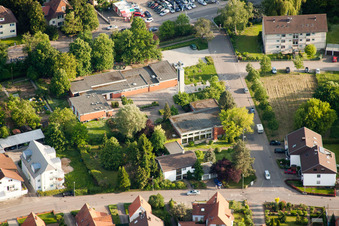 Aerial photograpy of Protestant Kindergarten One World in Wiesloch in the state Baden-Wuerttemberg, Germany