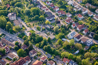 Bird's eye view of Christ Community in Wiesloch in the state Baden-Wuerttemberg, Germany