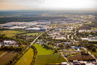 Industrial Area W in the district Frauenweiler in Wiesloch in the state Baden-Wuerttemberg, Germany