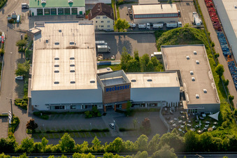 Building of the store - furniture market of Weckesser Wohnen GmbH in Wiesloch in the state Baden-Wurttemberg, Germany