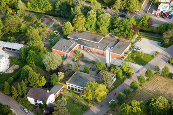 Drone image of Christ Community in Wiesloch in the state Baden-Wuerttemberg, Germany