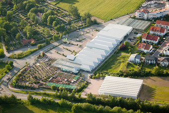 Aerial photograpy of Wagner Florapark GmbH in Wiesloch in the state Baden-Wuerttemberg, Germany