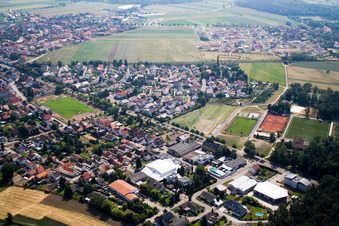 Ensemble of sports grounds Sportverein Olympia in Rheinzabern in the state Rhineland-Palatinate, Germany
