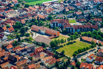 Festival hall and school in Rheinzabern in the state Rhineland-Palatinate, Germany