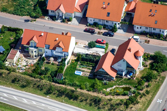 New development area Hardtwald in the district Hardtwald in Neupotz in the state Rhineland-Palatinate, Germany seen from above