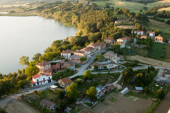 Aerial view of Gioiella in the state Umbria, Italy