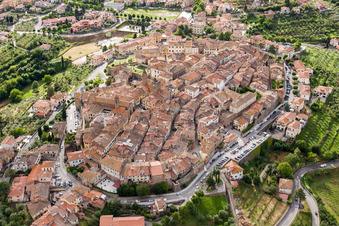 Old Town area and city center in Monte San Savino in Toskana, Italy