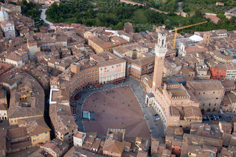 Siena in the state Siena, Italy from above