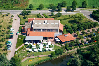 Restaurant at the Tennis Club and Hugo Dörrler Hall in Leimersheim in the state Rhineland-Palatinate, Germany